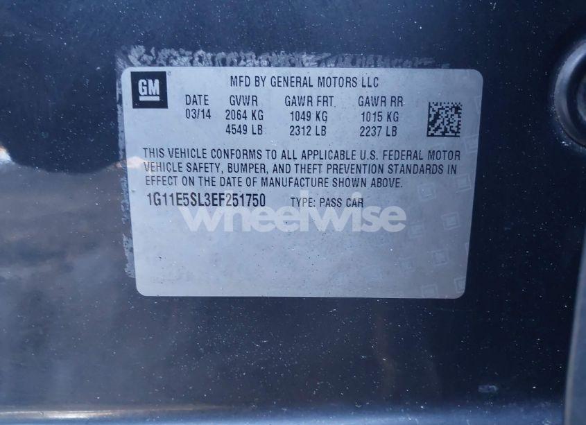 Photo 9 of 2014 Chevrolet Malibu LT (VIN 1G11E5SL3EF251750)