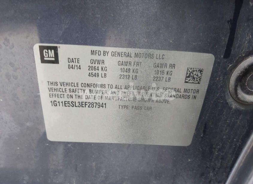 Photo 9 of 2014 Chevrolet Malibu 2LT (VIN 1G11E5SL3EF287941)