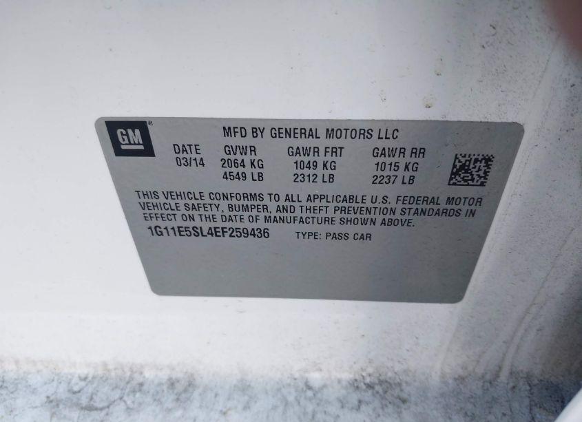 Photo 9 of 2014 Chevrolet Malibu 2LT (VIN 1G11E5SL4EF259436)