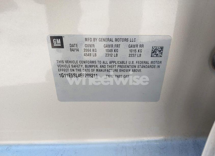 Photo 9 of 2014 Chevrolet Malibu 2LT (VIN 1G11E5SL4EF288211)