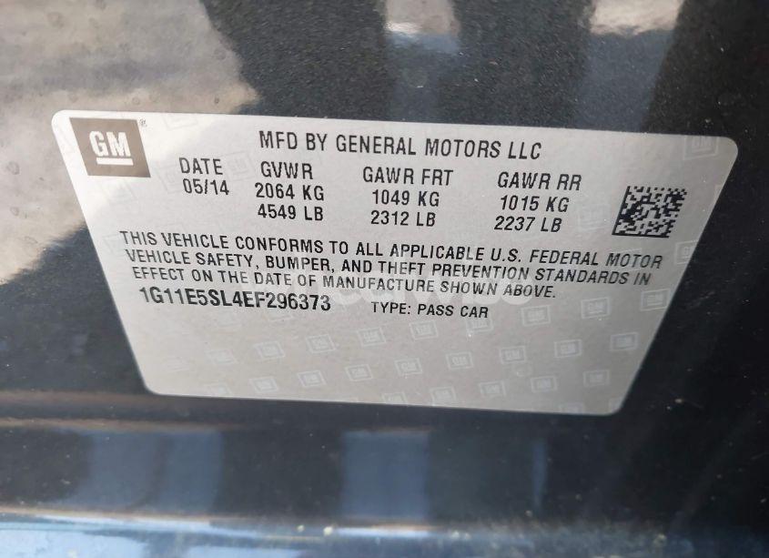 Photo 9 of 2014 Chevrolet Malibu 2LT (VIN 1G11E5SL4EF296373)