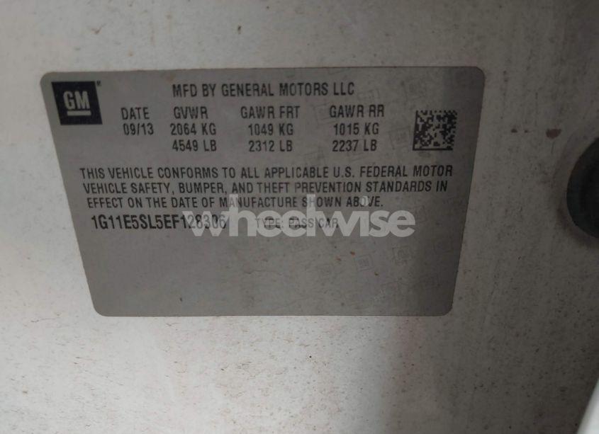 Photo 9 of 2014 Chevrolet Malibu 2LT (VIN 1G11E5SL5EF128306)