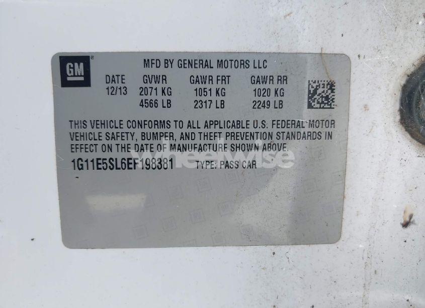 Photo 9 of 2014 Chevrolet Malibu 2LT (VIN 1G11E5SL6EF198381)