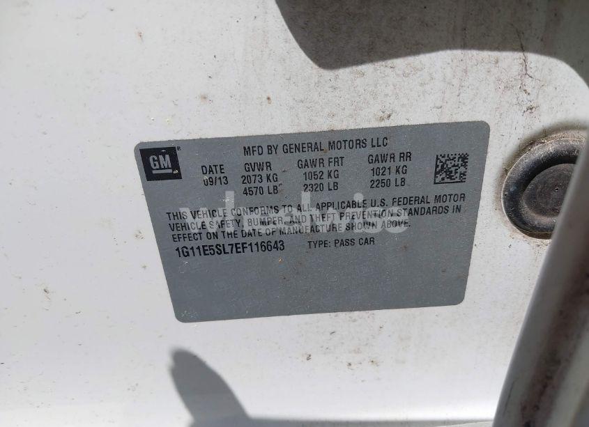 Photo 9 of 2014 Chevrolet Malibu 2LT (VIN 1G11E5SL7EF116643)