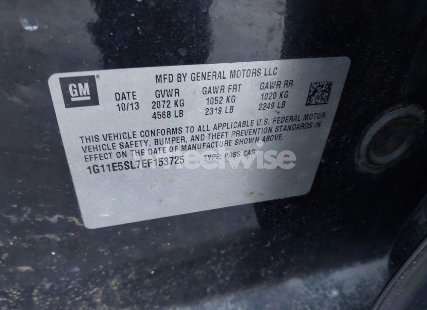 Photo 9 of 2014 Chevrolet Malibu LT (VIN 1G11E5SL7EF153725)