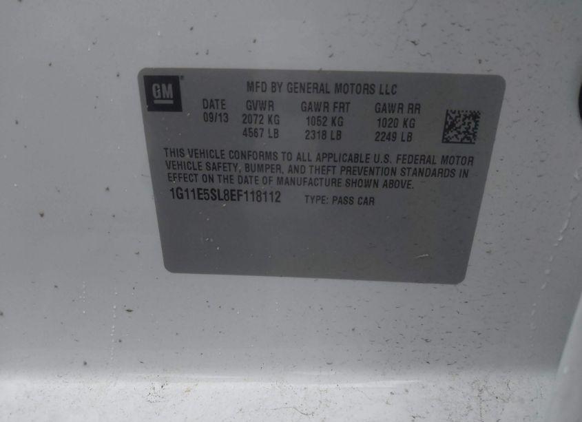Photo 9 of 2014 Chevrolet Malibu LT (VIN 1G11E5SL8EF118112)