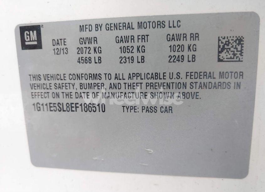 Photo 9 of 2014 Chevrolet Malibu 2LT (VIN 1G11E5SL8EF186510)
