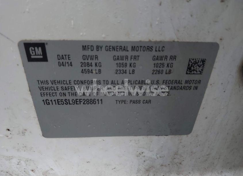 Photo 9 of 2014 Chevrolet Malibu 2LT (VIN 1G11E5SL9EF288611)
