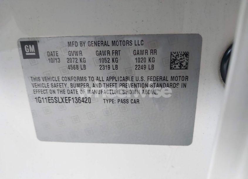 Photo 9 of 2014 Chevrolet Malibu 2LT (VIN 1G11E5SLXEF136420)