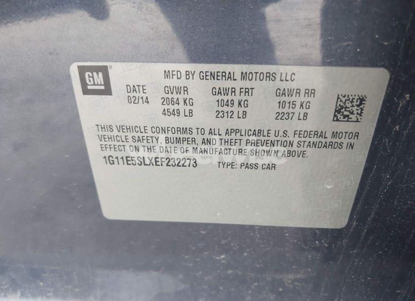 Photo 9 of 2014 Chevrolet Malibu LT (VIN 1G11E5SLXEF232273)