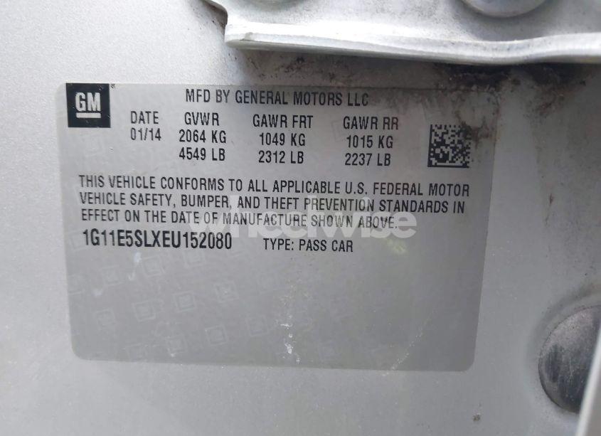 Photo 9 of 2014 Chevrolet Malibu 2LT (VIN 1G11E5SLXEU152080)