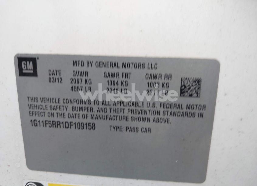 Photo 9 of 2013 Chevrolet Malibu ECO PREMIUM AUDIO (VIN 1G11F5RR1DF109158)