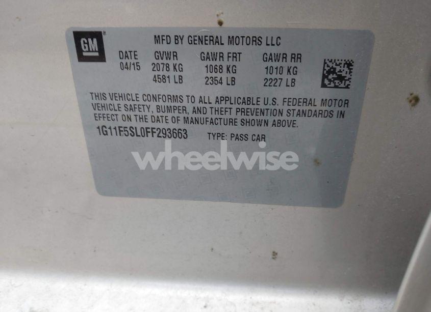 Photo 9 of 2015 Chevrolet Malibu 1LZ (VIN 1G11F5SL0FF293663)