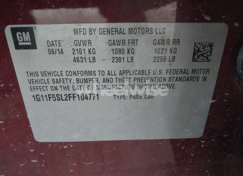 Photo 9 of 2015 Chevrolet Malibu 1LZ (VIN 1G11F5SL2FF104771)