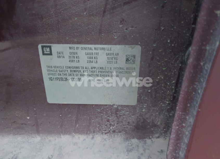 Photo 9 of 2015 Chevrolet Malibu 1LZ (VIN 1G11F5SL2FF172309)