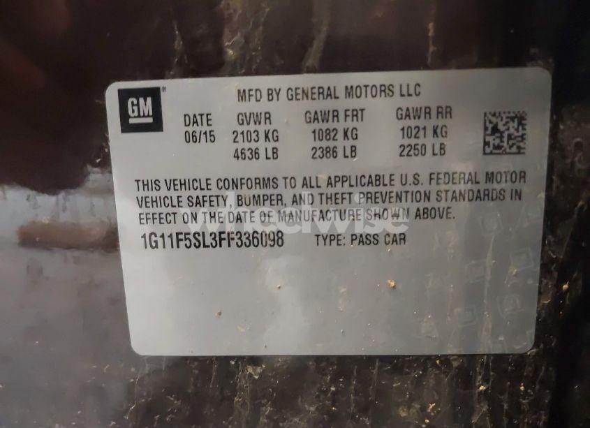 Photo 9 of 2015 Chevrolet Malibu 1LZ (VIN 1G11F5SL3FF336098)