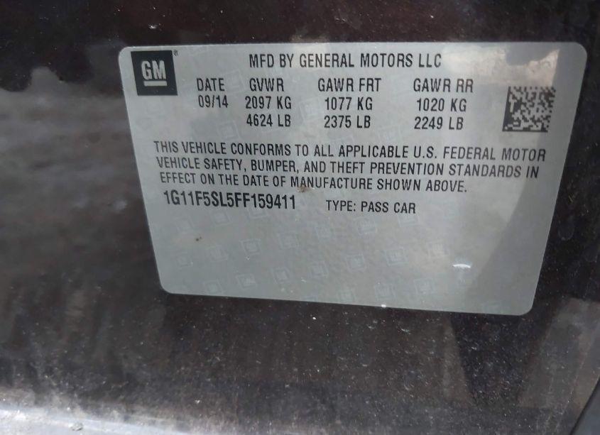 Photo 9 of 2015 Chevrolet Malibu 1LZ (VIN 1G11F5SL5FF159411)