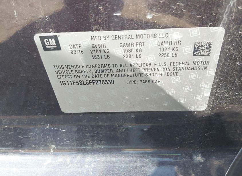 Photo 9 of 2015 Chevrolet Malibu 1LZ (VIN 1G11F5SL6FF276530)