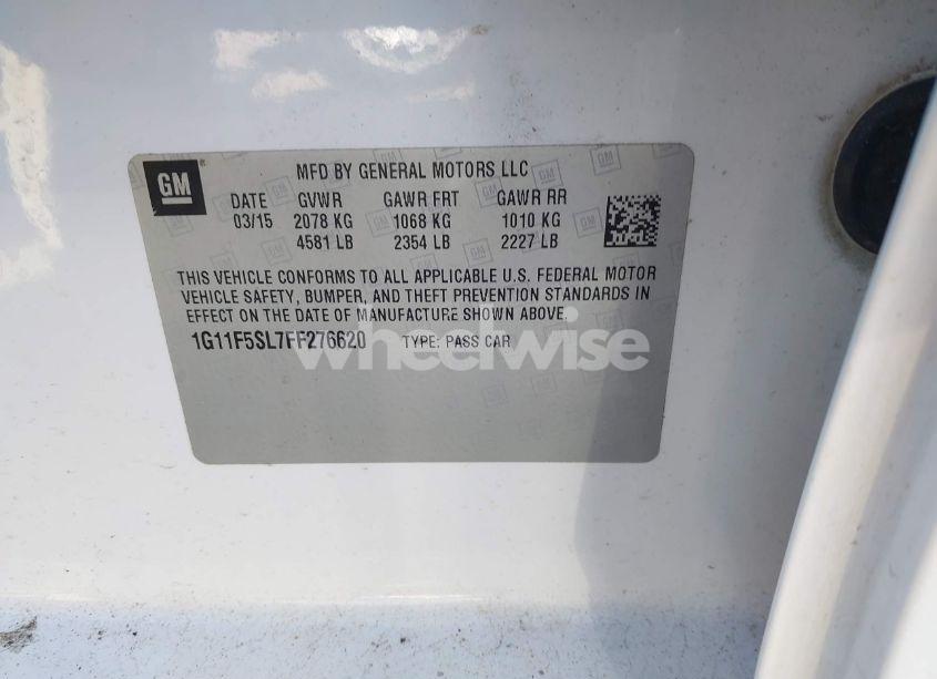 Photo 9 of 2015 Chevrolet Malibu 1LZ (VIN 1G11F5SL7FF276620)