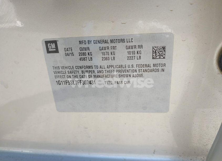 Photo 9 of 2015 Chevrolet Malibu 1LZ (VIN 1G11F5SL7FF307431)
