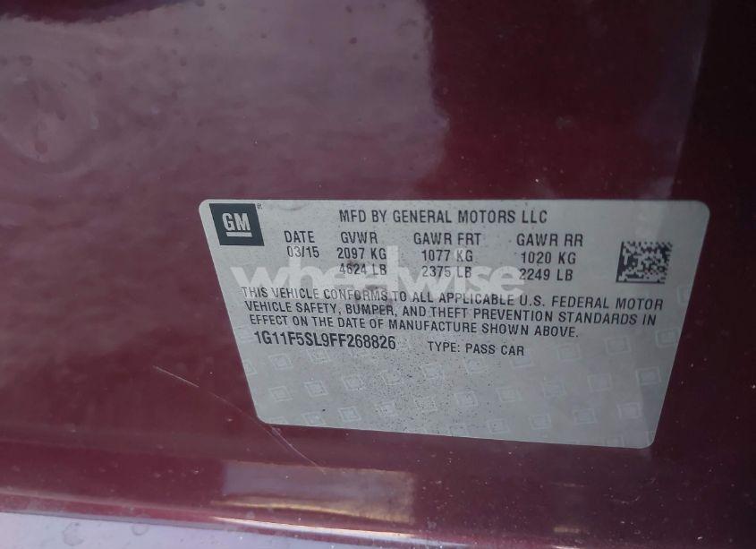 Photo 9 of 2015 Chevrolet Malibu 1LZ (VIN 1G11F5SL9FF268826)