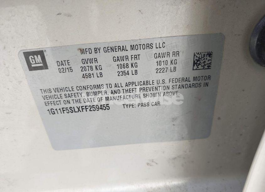 Photo 9 of 2015 Chevrolet Malibu 1LZ (VIN 1G11F5SLXFF259455)