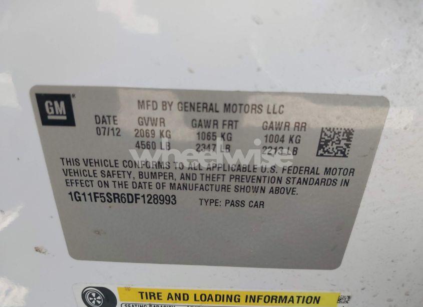 Photo 9 of 2013 Chevrolet Malibu ECO PREMIUM AUDIO (VIN 1G11F5SR6DF128993)