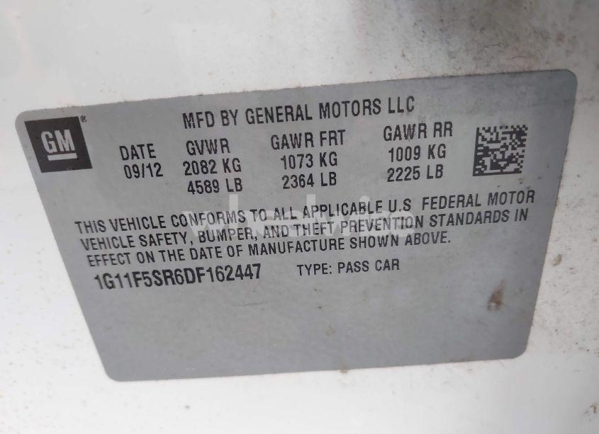 Photo 9 of 2013 Chevrolet Malibu ECO PREMIUM AUDIO (VIN 1G11F5SR6DF162447)
