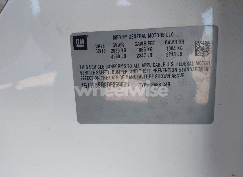 Photo 9 of 2013 Chevrolet Malibu ECO PREMIUM AUDIO (VIN 1G11F5SR9DF259626)
