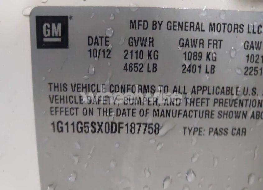 Photo 9 of 2013 Chevrolet Malibu 3LT (VIN 1G11G5SX0DF187758)