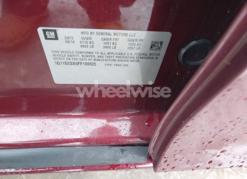 Photo 9 of 2015 Chevrolet Malibu 2LZ (VIN 1G11G5SX0FF168825)