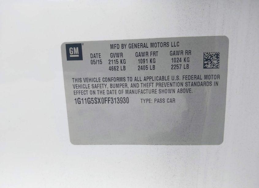 Photo 9 of 2015 Chevrolet Malibu 2LZ (VIN 1G11G5SX0FF313930)
