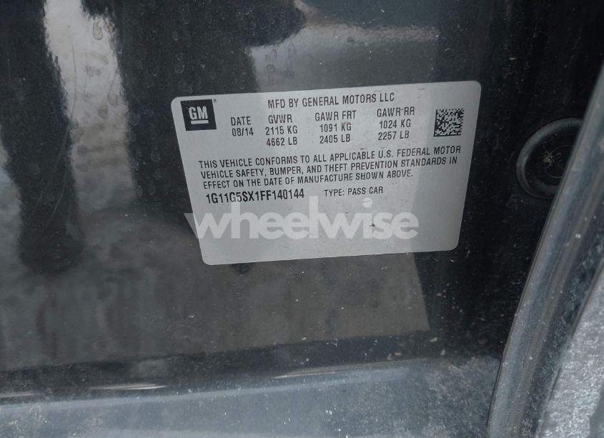 Photo 9 of 2015 Chevrolet Malibu 2LZ (VIN 1G11G5SX1FF140144)
