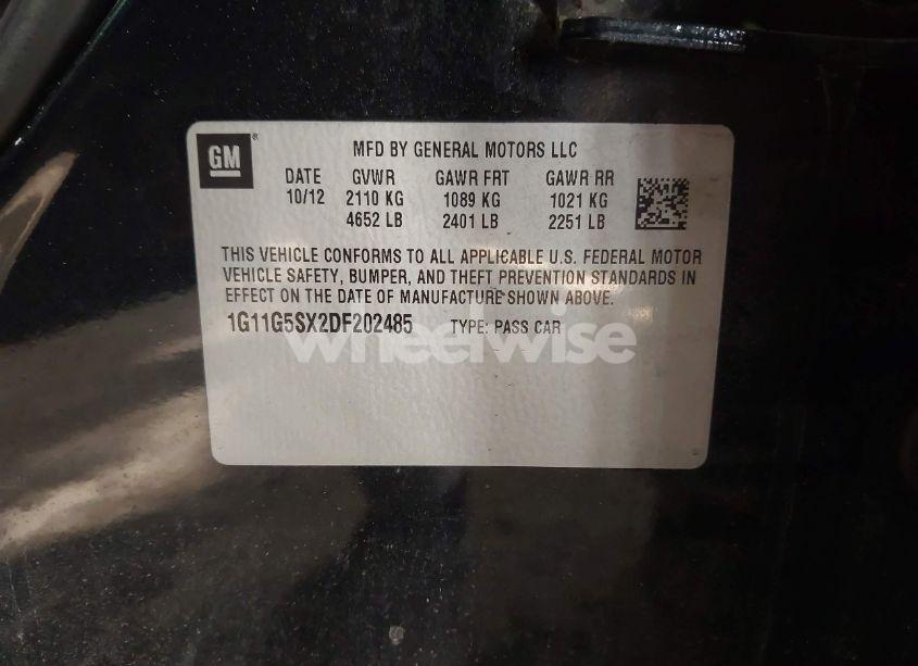 Photo 9 of 2013 Chevrolet Malibu 3LT (VIN 1G11G5SX2DF202485)