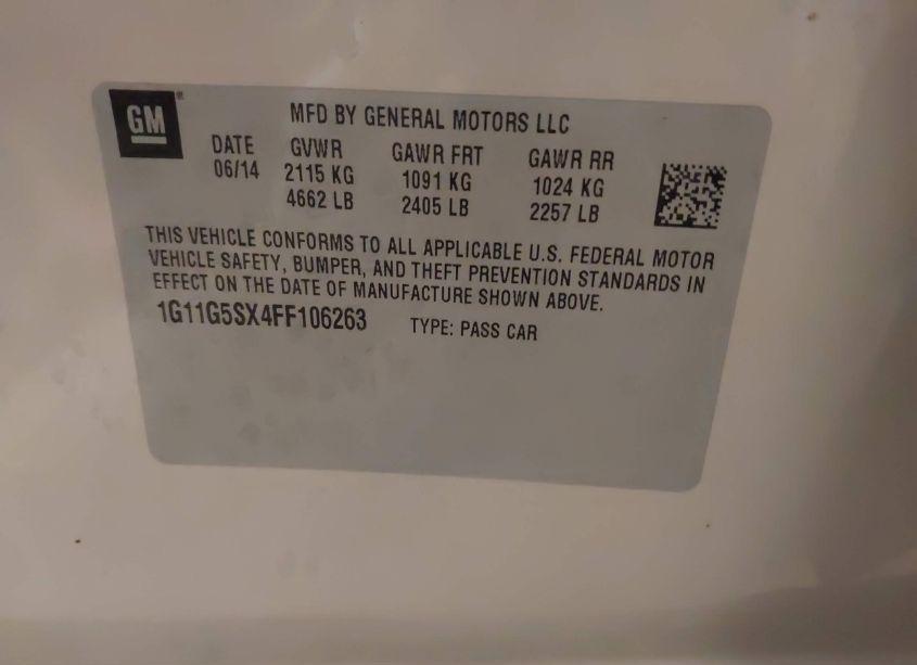 Photo 9 of 2015 Chevrolet Malibu 2LZ (VIN 1G11G5SX4FF106263)