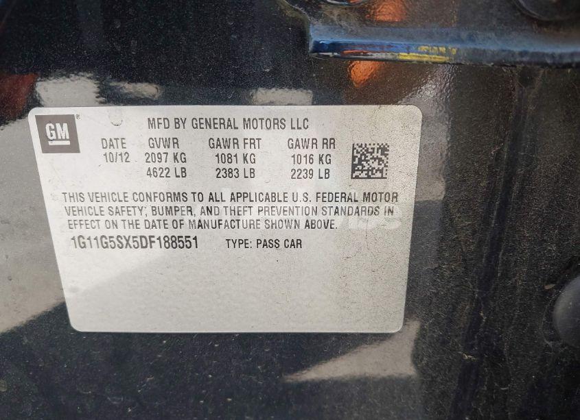 Photo 9 of 2013 Chevrolet Malibu 3LT (VIN 1G11G5SX5DF188551)