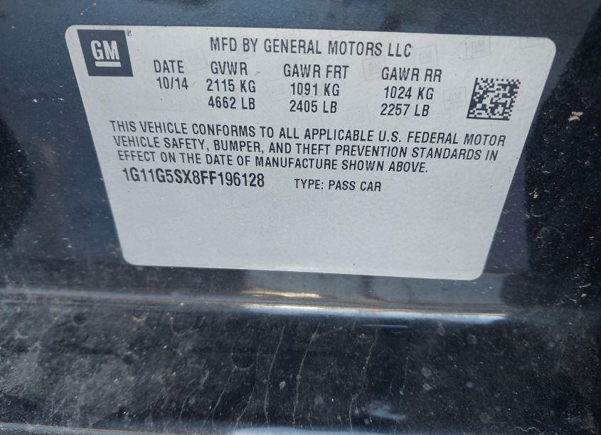 Photo 9 of 2015 Chevrolet Malibu 2LZ (VIN 1G11G5SX8FF196128)