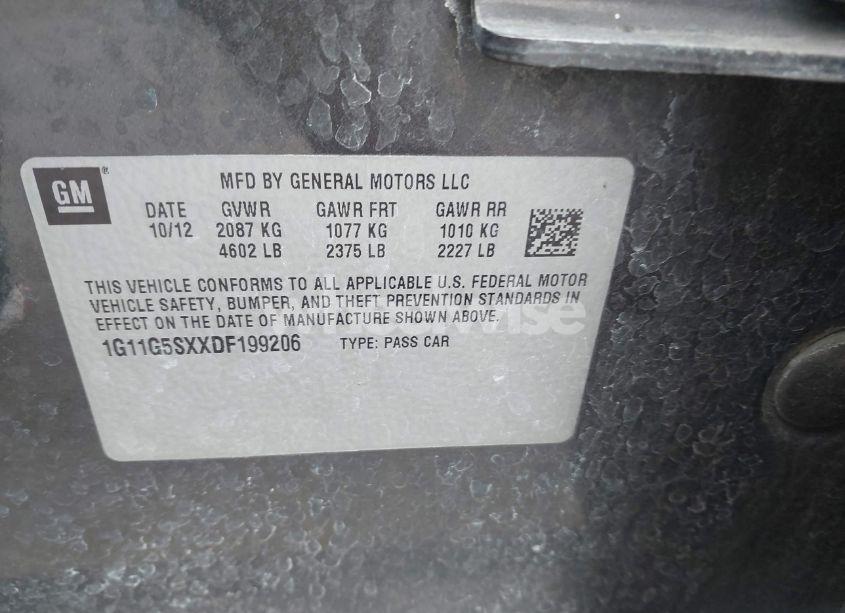 Photo 9 of 2013 Chevrolet Malibu 3LT (VIN 1G11G5SXXDF199206)