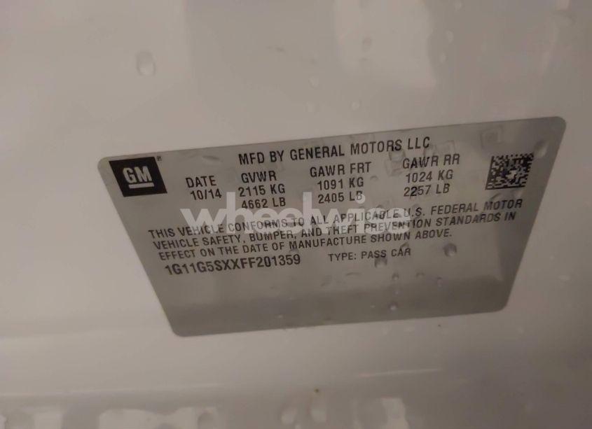 Photo 9 of 2015 Chevrolet Malibu 2LZ (VIN 1G11G5SXXFF201359)