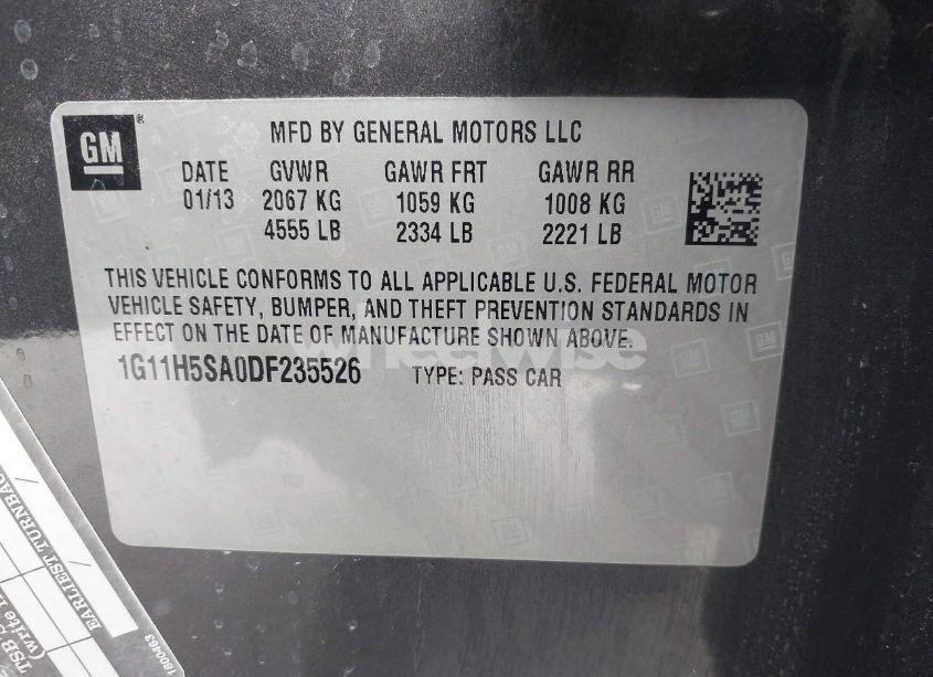 Photo 9 of 2013 Chevrolet Malibu 1LZ (VIN 1G11H5SA0DF235526)
