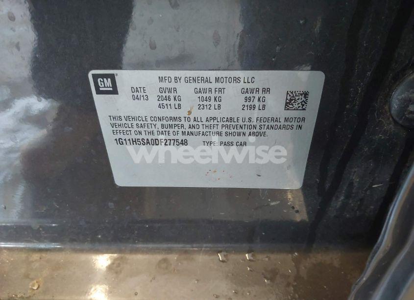 Photo 9 of 2013 Chevrolet Malibu 1LZ (VIN 1G11H5SA0DF277548)