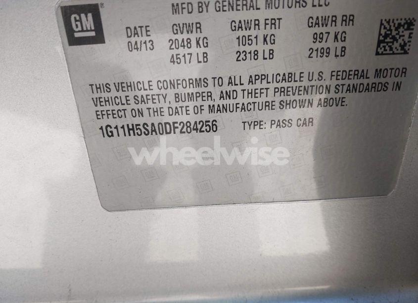 Photo 9 of 2013 Chevrolet Malibu 1LZ (VIN 1G11H5SA0DF284256)