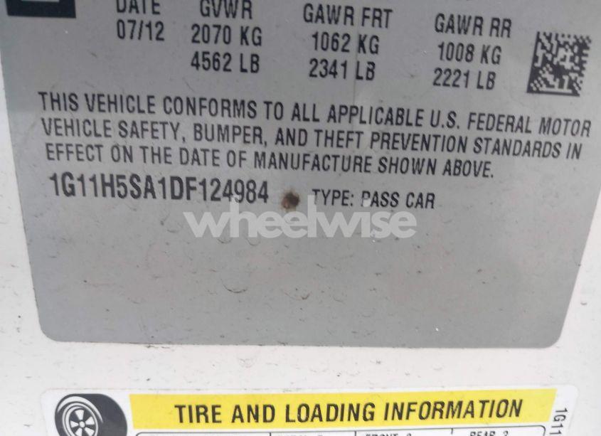 Photo 9 of 2013 Chevrolet Malibu 1LZ (VIN 1G11H5SA1DF124984)