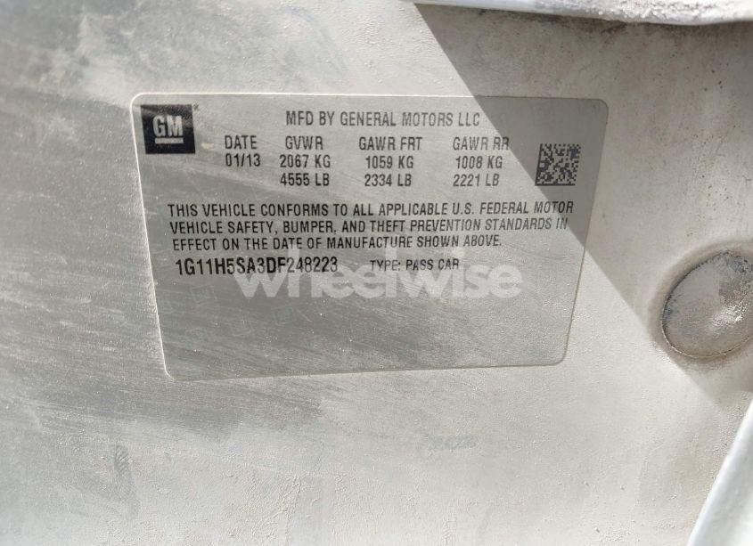 Photo 9 of 2013 Chevrolet Malibu 1LZ (VIN 1G11H5SA3DF248223)