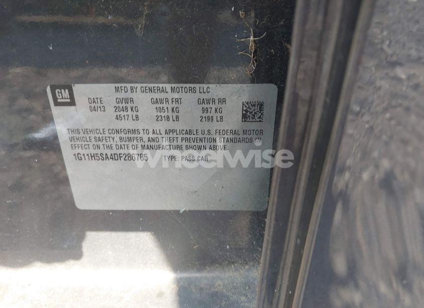 Photo 9 of 2013 Chevrolet Malibu 1LZ (VIN 1G11H5SA4DF286785)