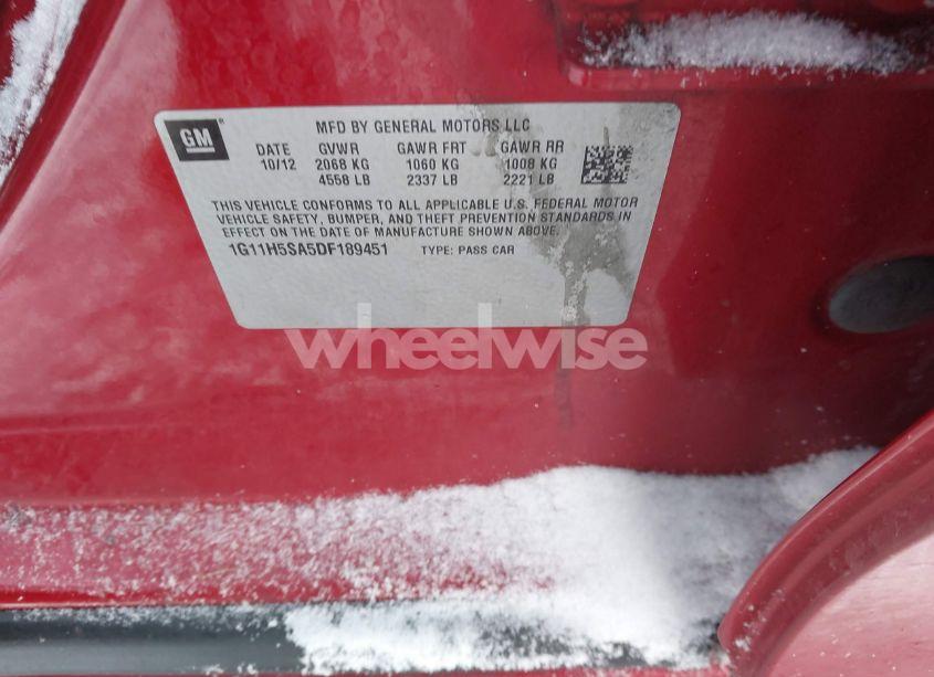 Photo 9 of 2013 Chevrolet Malibu 1LZ (VIN 1G11H5SA5DF189451)