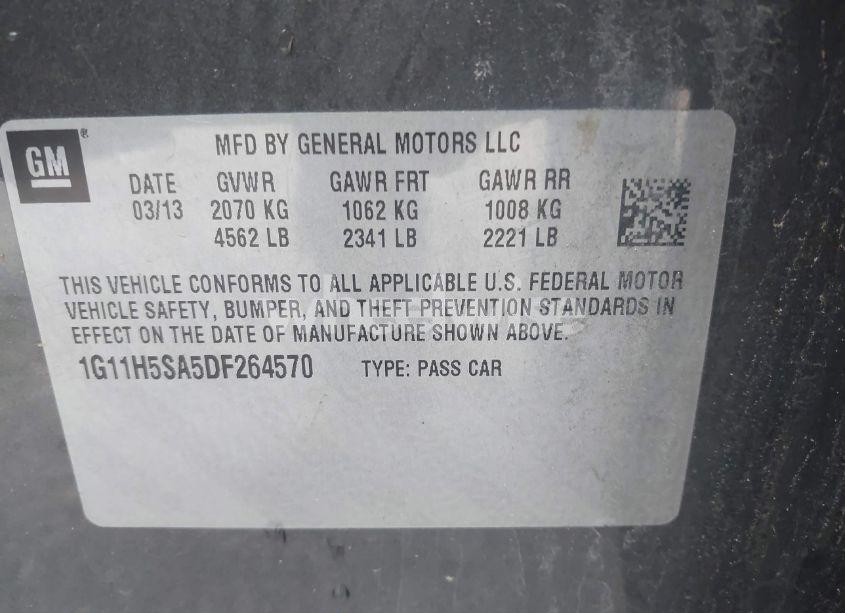 Photo 9 of 2013 Chevrolet Malibu 1LZ (VIN 1G11H5SA5DF264570)