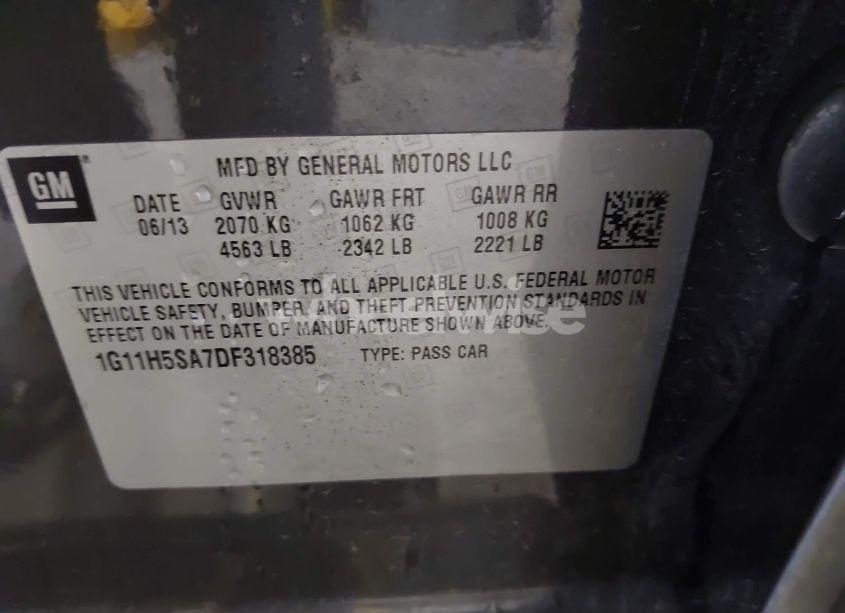Photo 9 of 2013 Chevrolet Malibu 1LZ (VIN 1G11H5SA7DF318385)