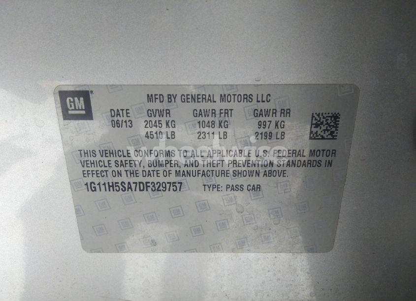 Photo 9 of 2013 Chevrolet Malibu 1LZ (VIN 1G11H5SA7DF329757)