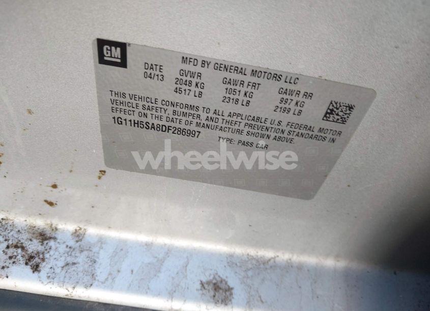 Photo 9 of 2013 Chevrolet Malibu 1LZ (VIN 1G11H5SA8DF286997)